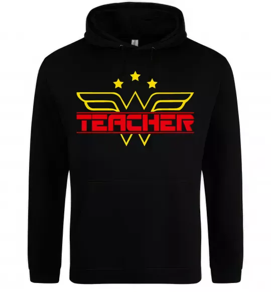 Женская толстовка (худи) Wonder teacher Черный фото