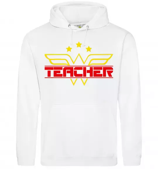 Женская толстовка (худи) Wonder teacher Белый фото