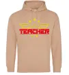 Женская толстовка (худи) Wonder teacher Песочный фото