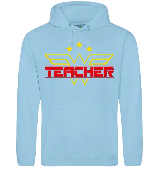 Жіноча толстовка (худі) Wonder teacher Блакитний фото