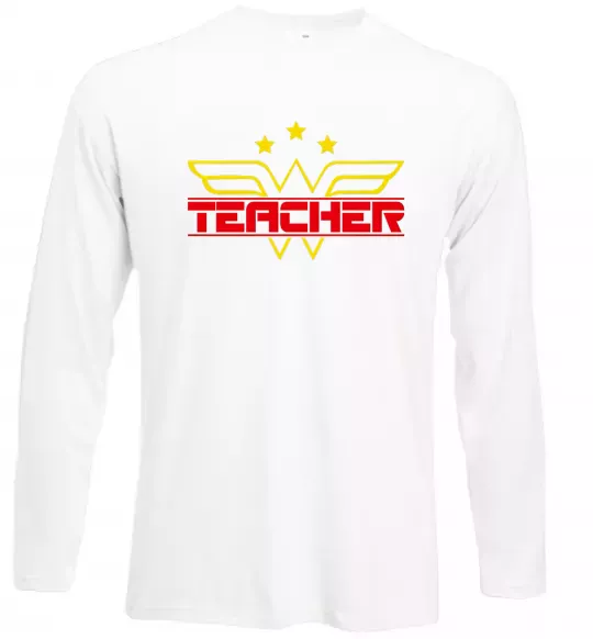 Лонгслив Wonder teacher Белый фото