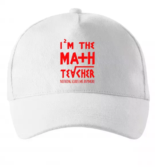 Кепка I'm the math teacher Белый фото