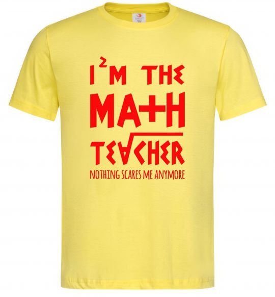 Мужская футболка I'm the math teacher Лимонный фото