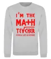 Свитшот I'm the math teacher Серый меланж фото