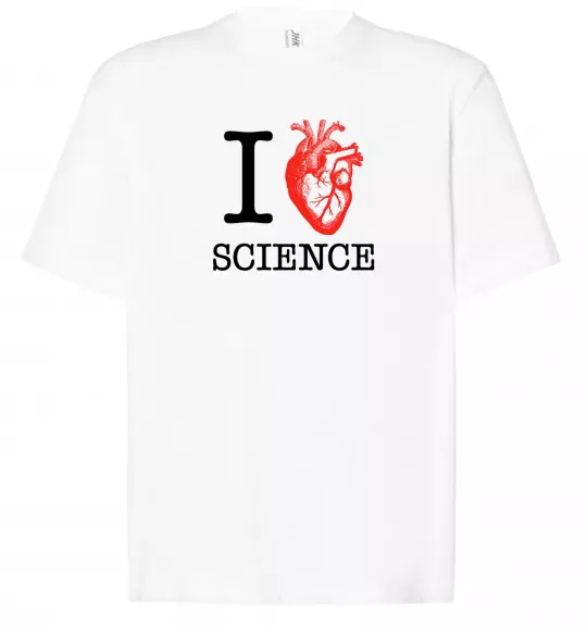 Футболка Оверсайз I love sience Білий фото