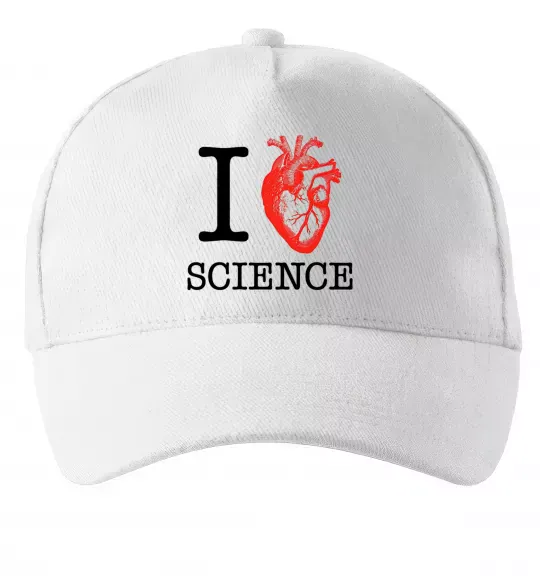 Кепка I love sience Белый фото