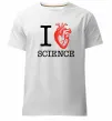 Чоловіча преміум футболка I love sience Білий фото