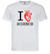 Мужская футболка I love sience Белый фото