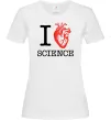 Жіноча футболка I love sience Білий фото