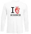 Лонгслив I love sience Белый фото