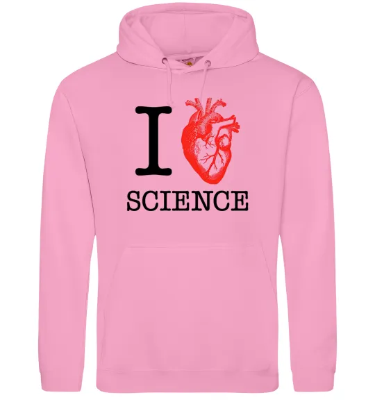 Чоловіча толстовка (худі) I love sience Рожевий фото