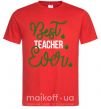 Мужская футболка Best teacher ever Красный фото