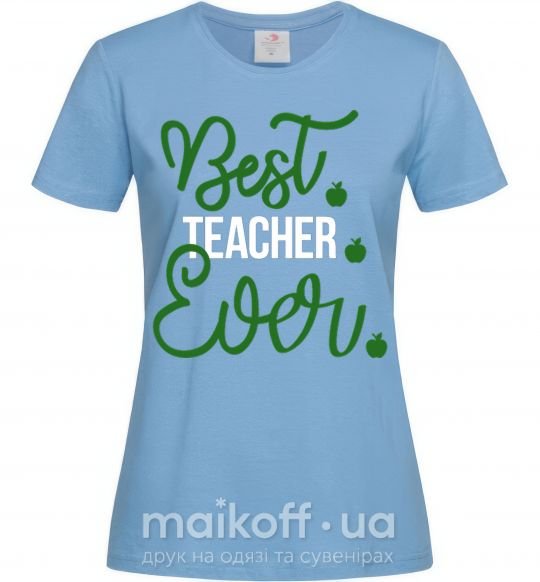 Женская футболка Best teacher ever Голубой фото