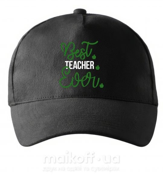 Кепка Best teacher ever Чорний фото