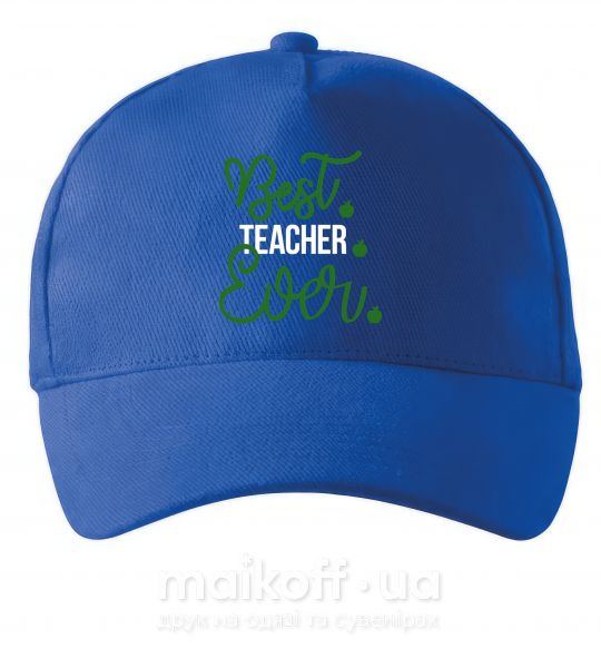 Кепка Best teacher ever Ярко-синий фото