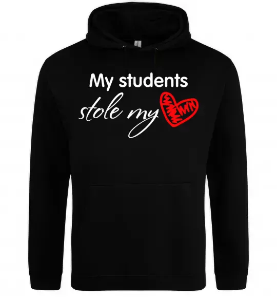Женская толстовка (худи) My students stole my heart Черный фото
