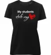 Жіноча преміум футболка My students stole my heart Чорний фото