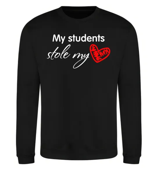 Світшот My students stole my heart Чорний фото