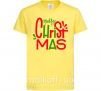 Детская футболка Merry Christmas text Лимонный фото