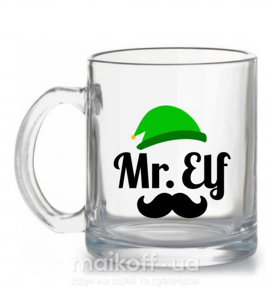 Чашка стеклянная Mr. Elf Прозрачный фото