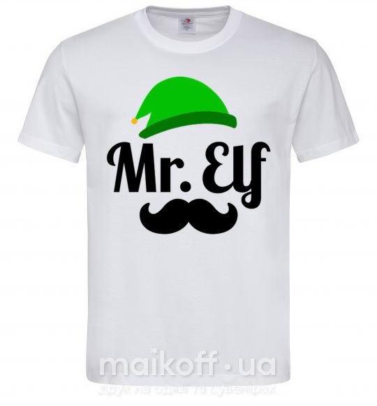 Чоловіча футболка Mr. Elf Білий фото