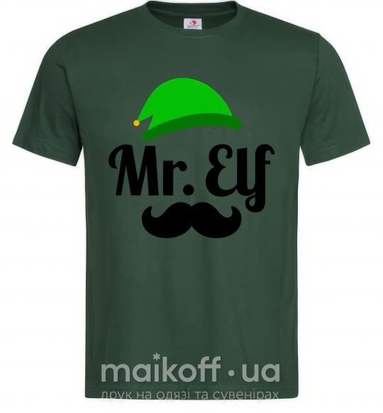 Чоловіча футболка Mr. Elf Темно-зелений фото