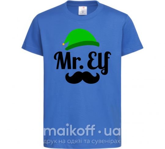 Детская футболка Mr. Elf Ярко-синий фото