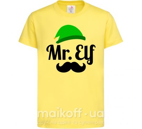 Дитяча футболка Mr. Elf Лимонний фото