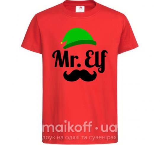 Детская футболка Mr. Elf Красный фото