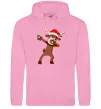 Жіноча толстовка (худі) Dabbing Christmas deer Рожевий фото
