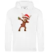 Женская толстовка (худи) Dabbing Christmas deer Белый фото