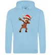 Жіноча толстовка (худі) Dabbing Christmas deer Блакитний фото