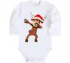 Дитячий бодік Dabbing Christmas deer Білий фото