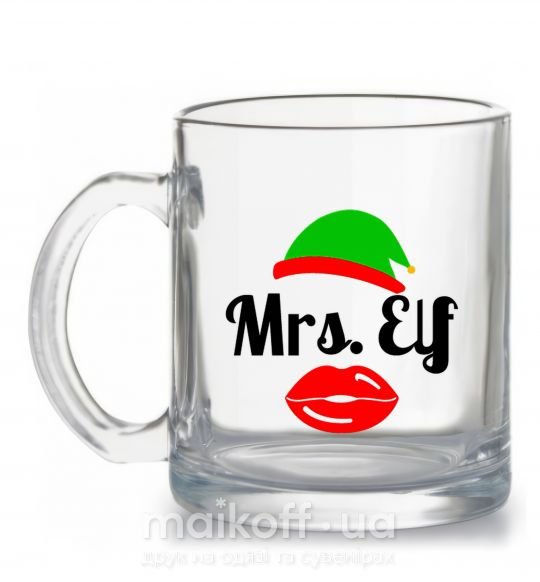 Чашка скляна Mrs. Elf Прозорий фото