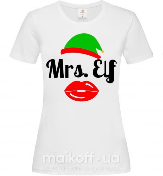 Женская футболка Mrs. Elf Белый фото