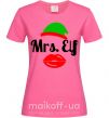 Жіноча футболка Mrs. Elf Яскраво-рожевий фото
