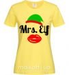 Жіноча футболка Mrs. Elf Лимонний фото