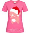 Женская футболка Dabbing christmas pig Ярко-розовый фото
