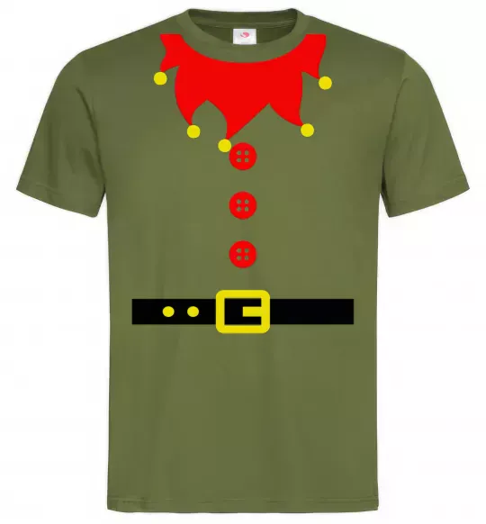 Мужская футболка Костюм "Ельф" Оливковый фото