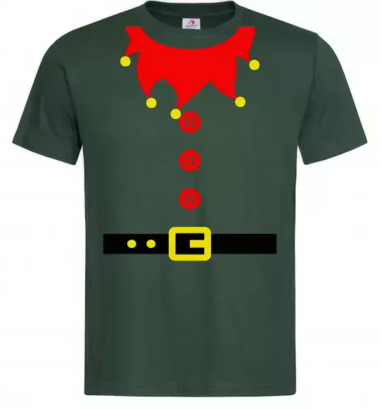 Мужская футболка Костюм "Ельф" Темно-зеленый фото