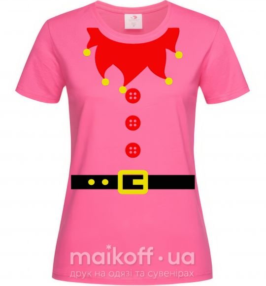 Жіноча футболка Костюм "Эльф" Яскраво-рожевий фото
