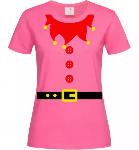 Жіноча футболка Костюм "Ельф" Яскраво-рожевий фото