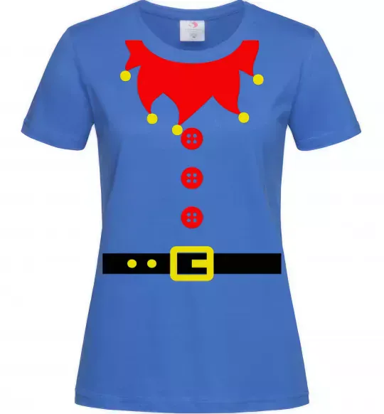 Жіноча футболка Костюм "Ельф" Яскраво-синій фото