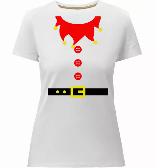 Жіноча преміум футболка Костюм "Ельф" Білий фото