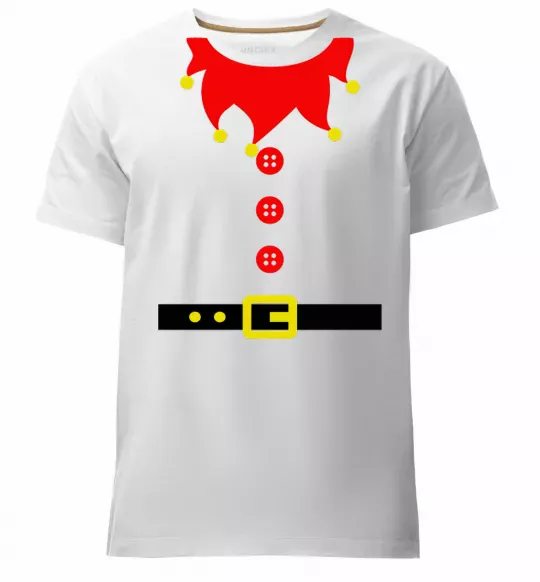 Чоловіча преміум футболка Костюм "Ельф" Білий фото