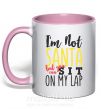 Чашка з кольоровою ручкою I'm not Santa Ніжно рожевий фото