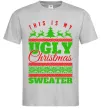 Мужская футболка Ugly Christmas sweater Серый фото