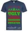 Чоловіча футболка Ugly Christmas sweater Темно-синій фото