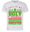 Мужская футболка Ugly Christmas sweater Белый фото