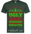 Мужская футболка Ugly Christmas sweater Темно-зеленый фото